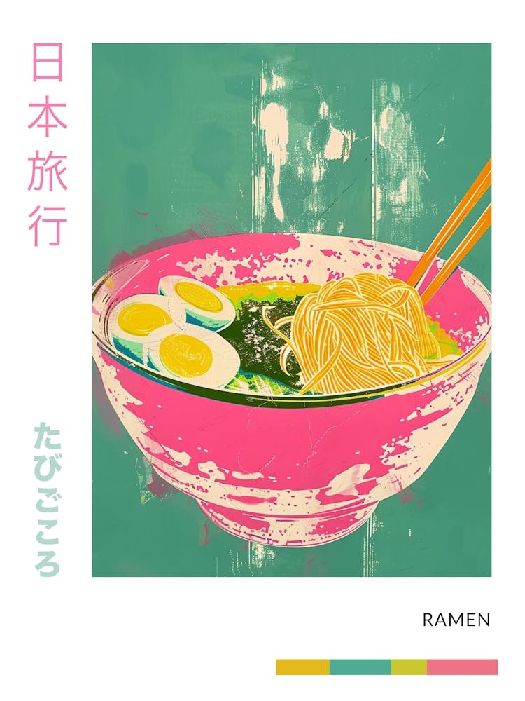 Ramen Duotone Silkscreen Poster 1