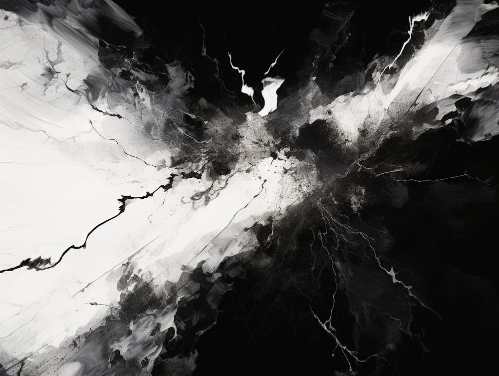 Tranquility Abstract Black And White 1