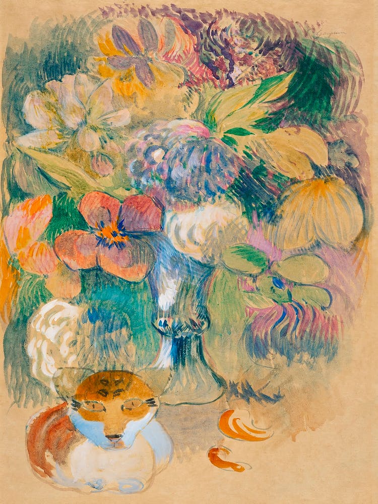 Still Life With Cat, Paul Gauguin