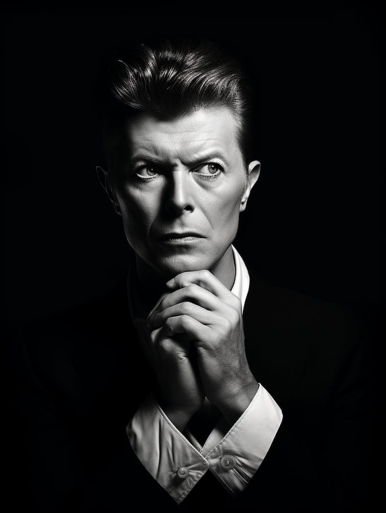 Black And White Photograph Of David Bowie