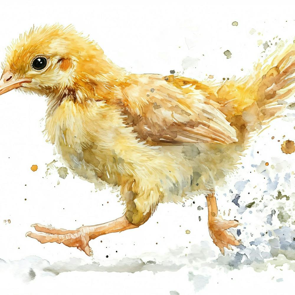 Watercolor Chicken