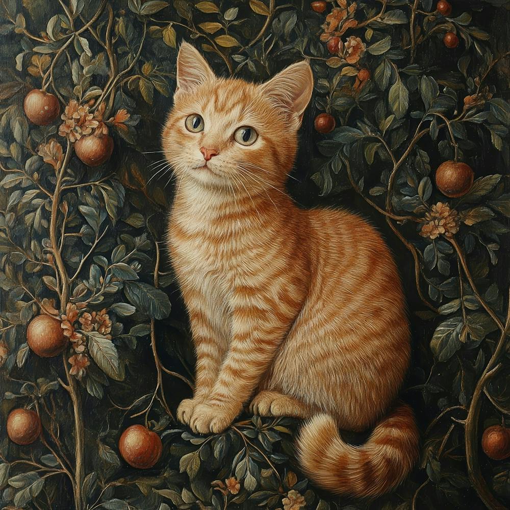 Orange Katzenkunst