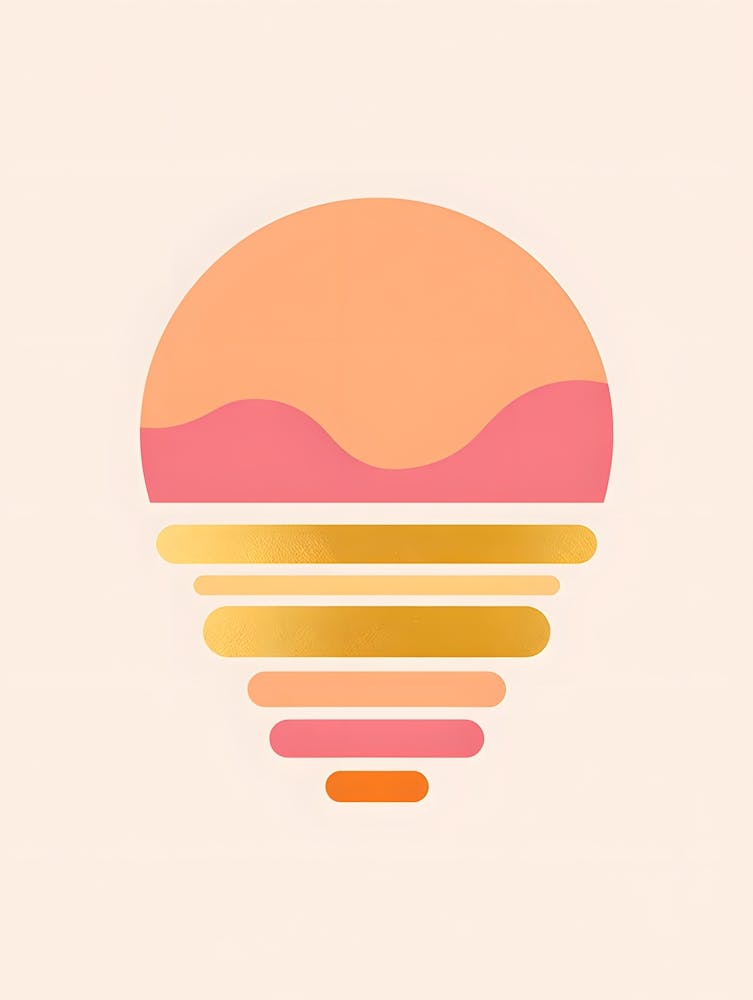 Simplistic Sunset: Minimalist Horizon