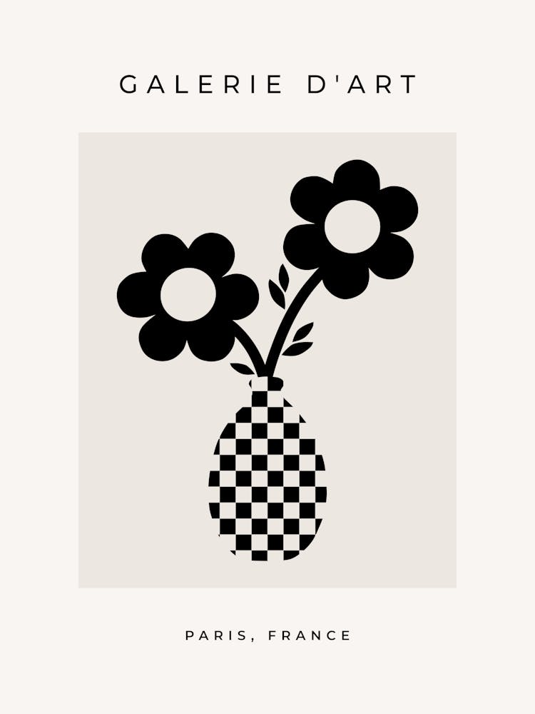 Botanique Floral Noir et Beige
