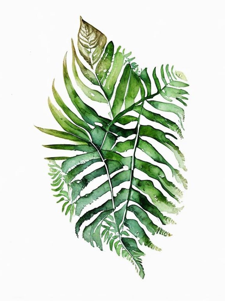 Boston Fern Watercolour