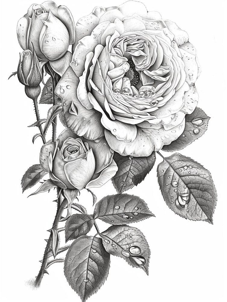 Roses Sketch 49