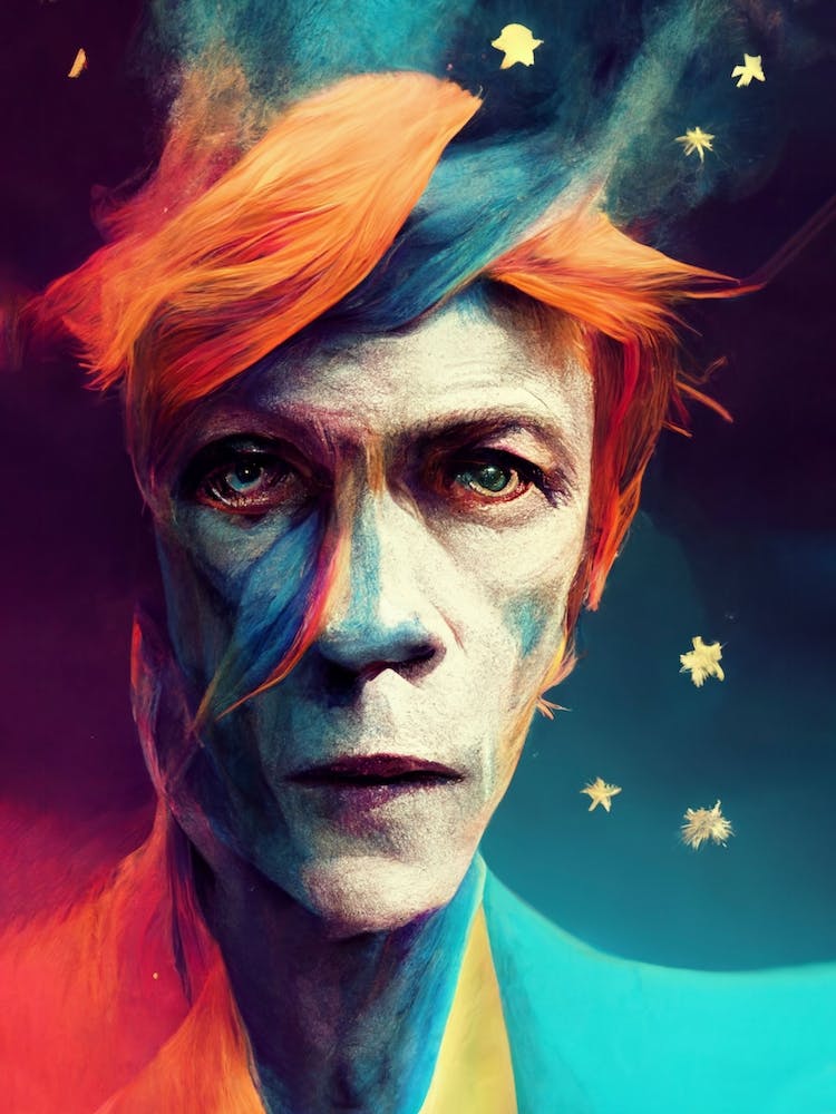Moonage Daydream Bowie Stars Portrait