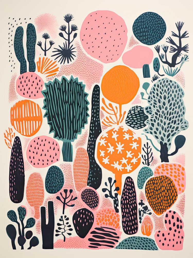 Kew Gardens Abstract Riso Style 3