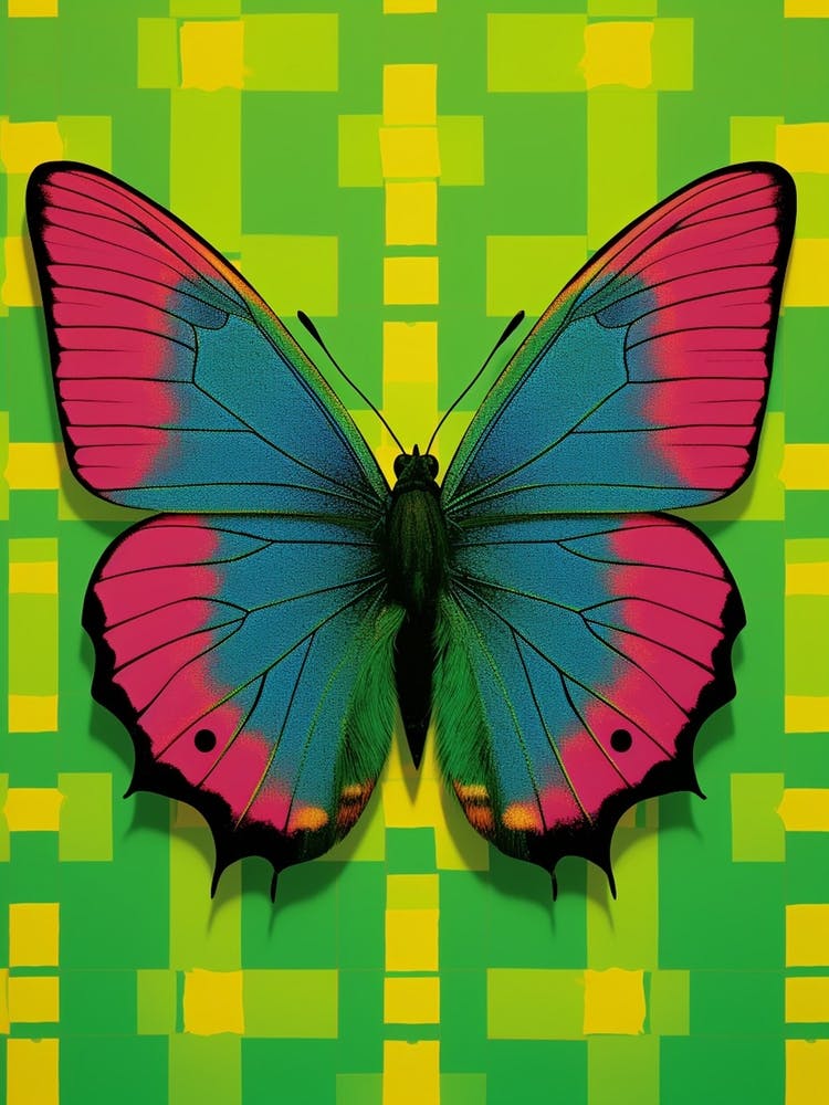 Pop Art Green Hairstreak Butterfly 3