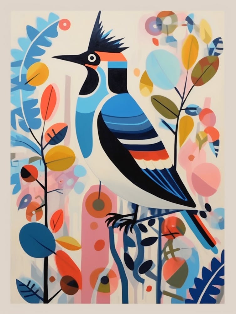 Colourful Scandi Bird Blue Jay 7