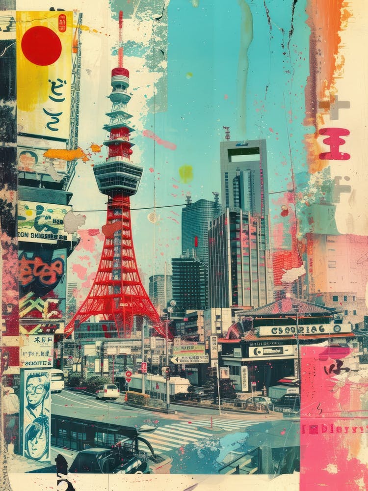 Osaka   Retro Collage Style 3