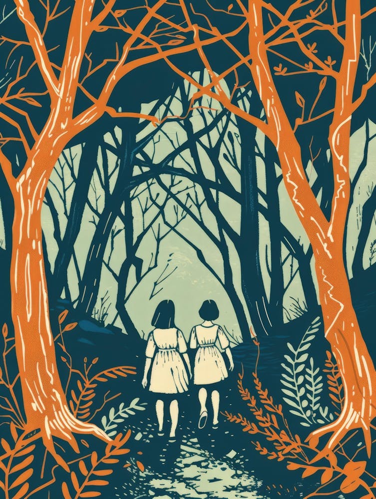 Deux Filles Dans Les Bois