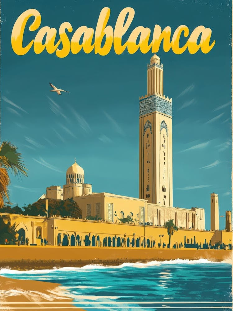 Aihrgdesign A Vintage Travel Poster Of Casablanca Featuring T Eb9b2ade 588b 4ae6 83f0 86defc66460c 1