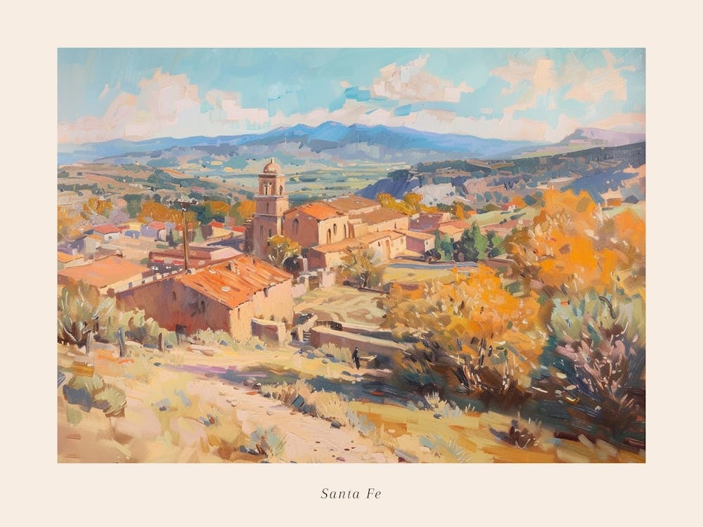 Western Landscapes Santa Fe New Mexico 4 Poster