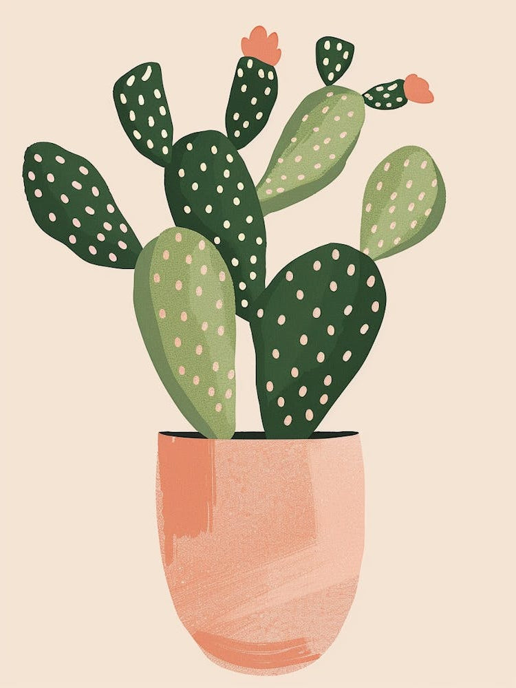 Cactus Plant Minimalist Illustration 4