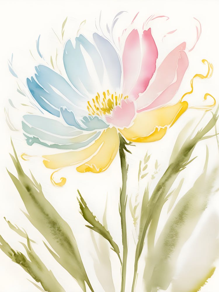 Fleur à l'aquarelle 2
