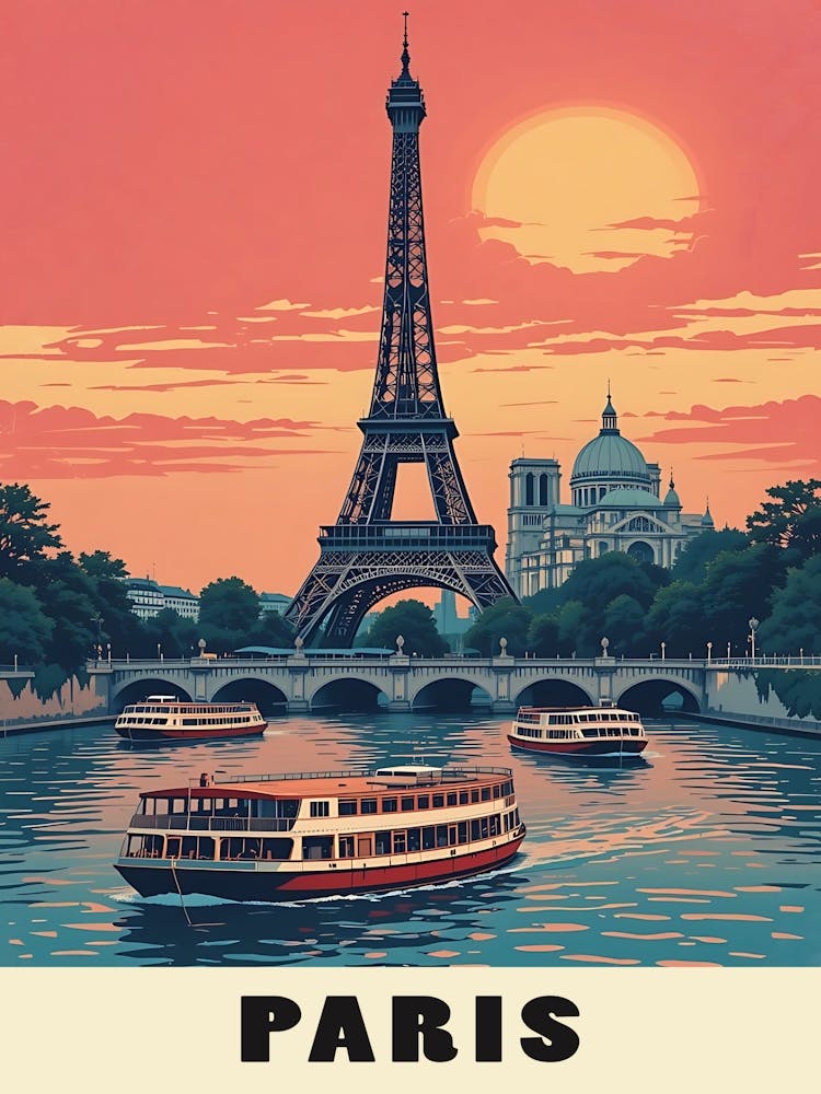 Paris Vintage-Reiseposter