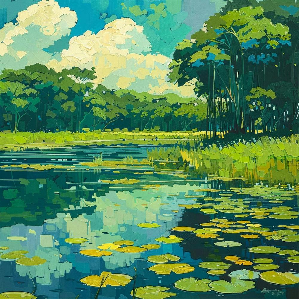 A Pantanal In Brazil Oil Painting Illustration 1720366689 3