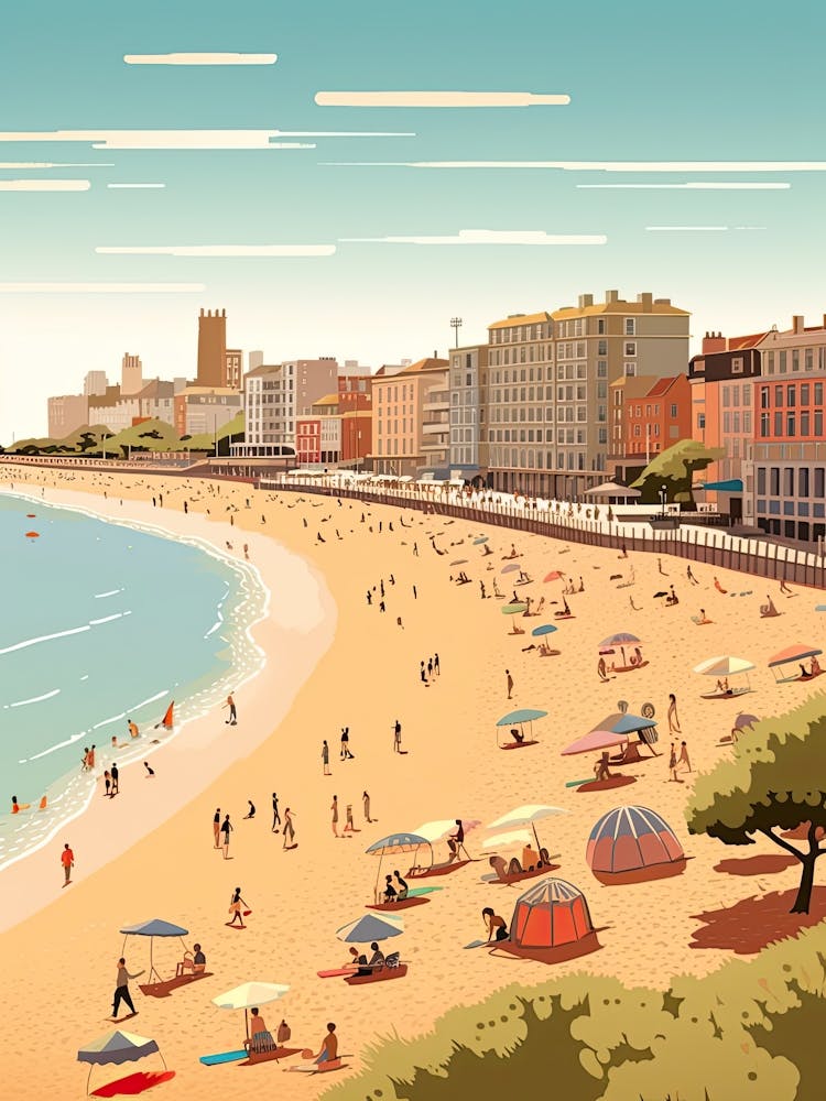 Brighton Beach, England, Graphic Illustration 2