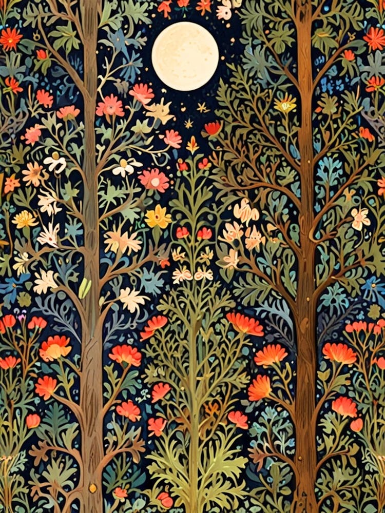 William Morris Moonlight In The Forest 132