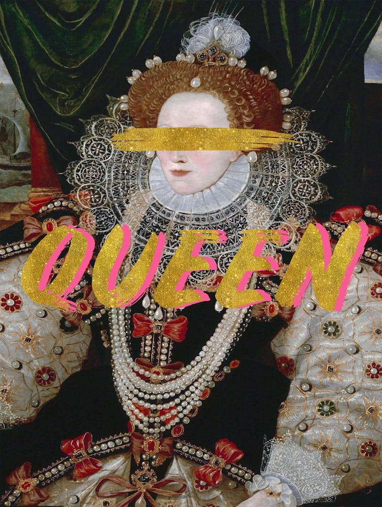 Queen Elizabeth I GOLD PINK
