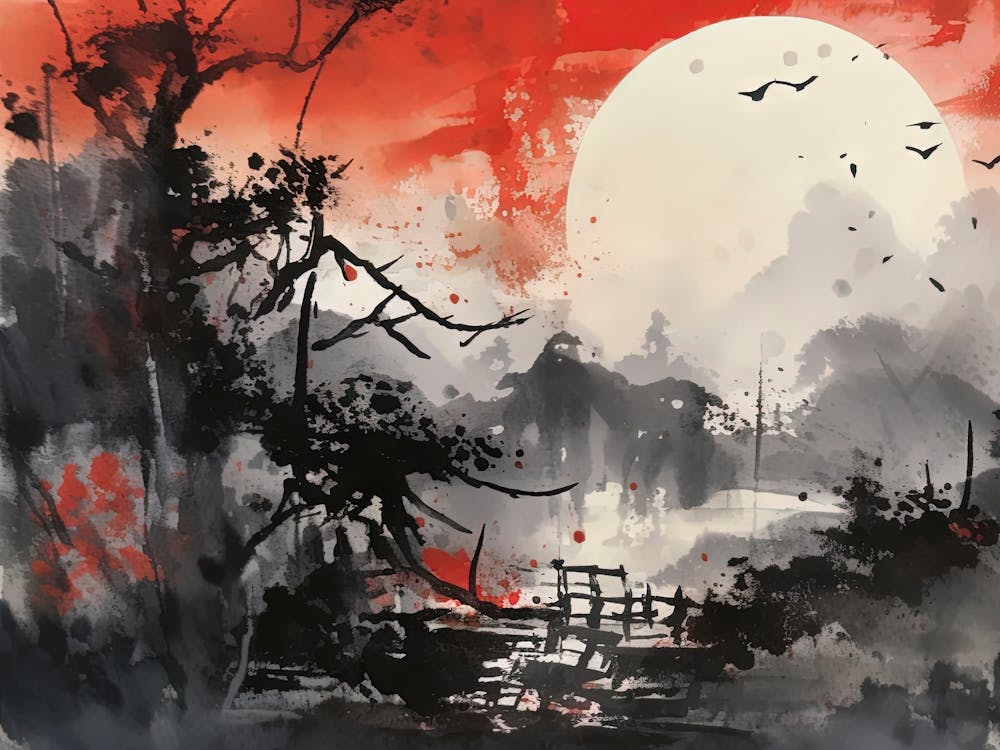 Peinture de Paysage Asiatique