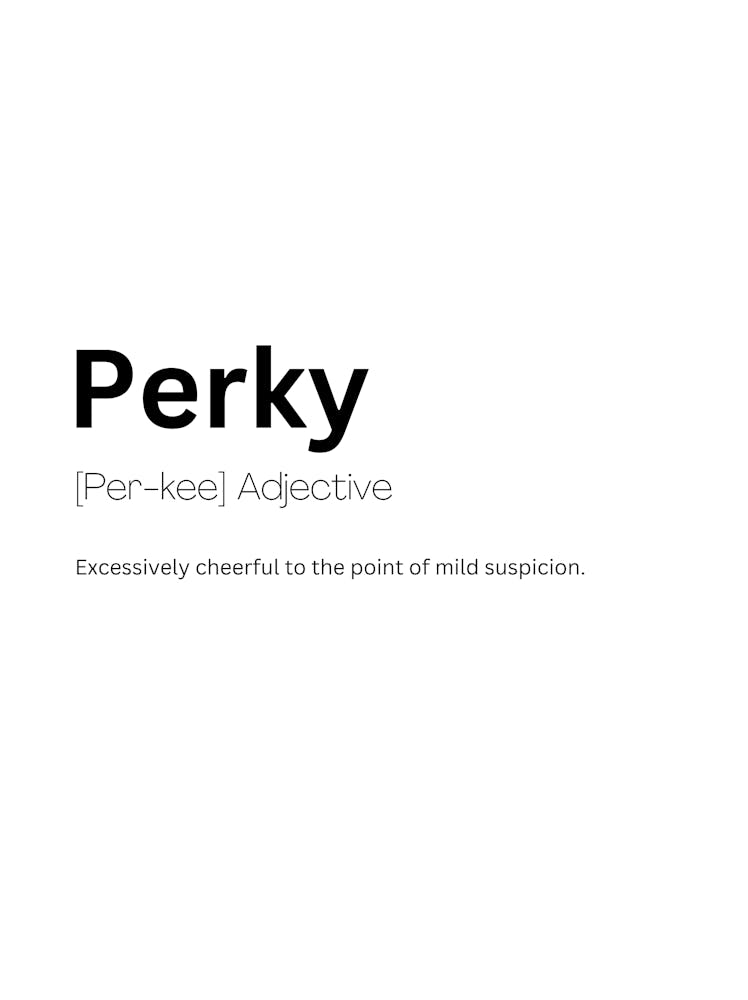 Perky Definition Meaning