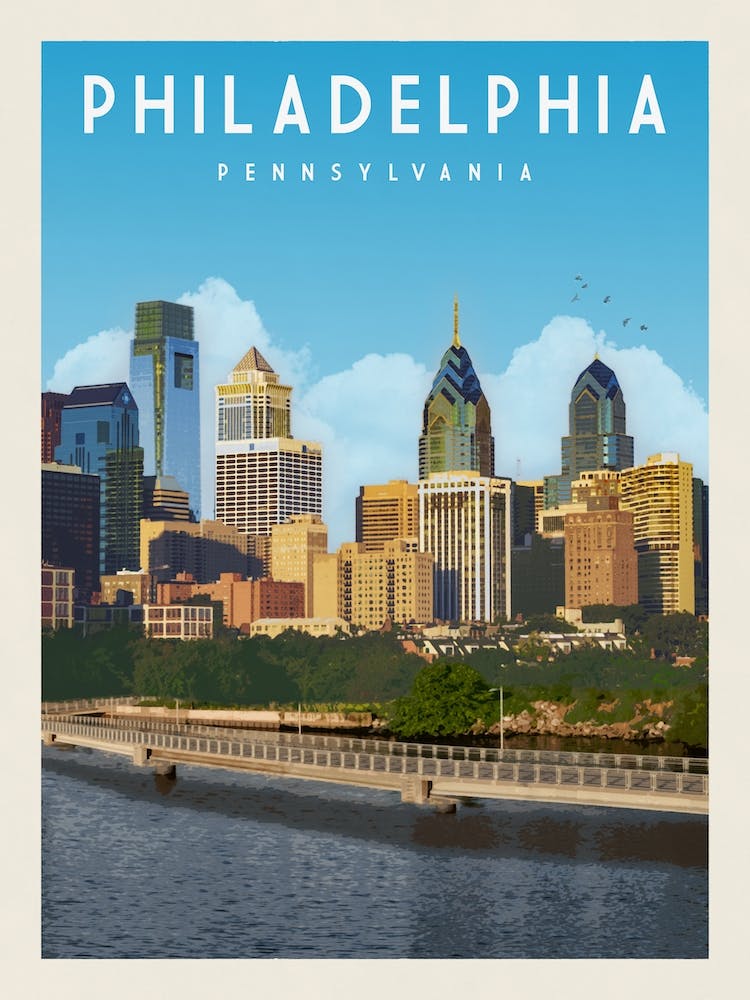 Philadelphia Pennsylvania Travel Poster