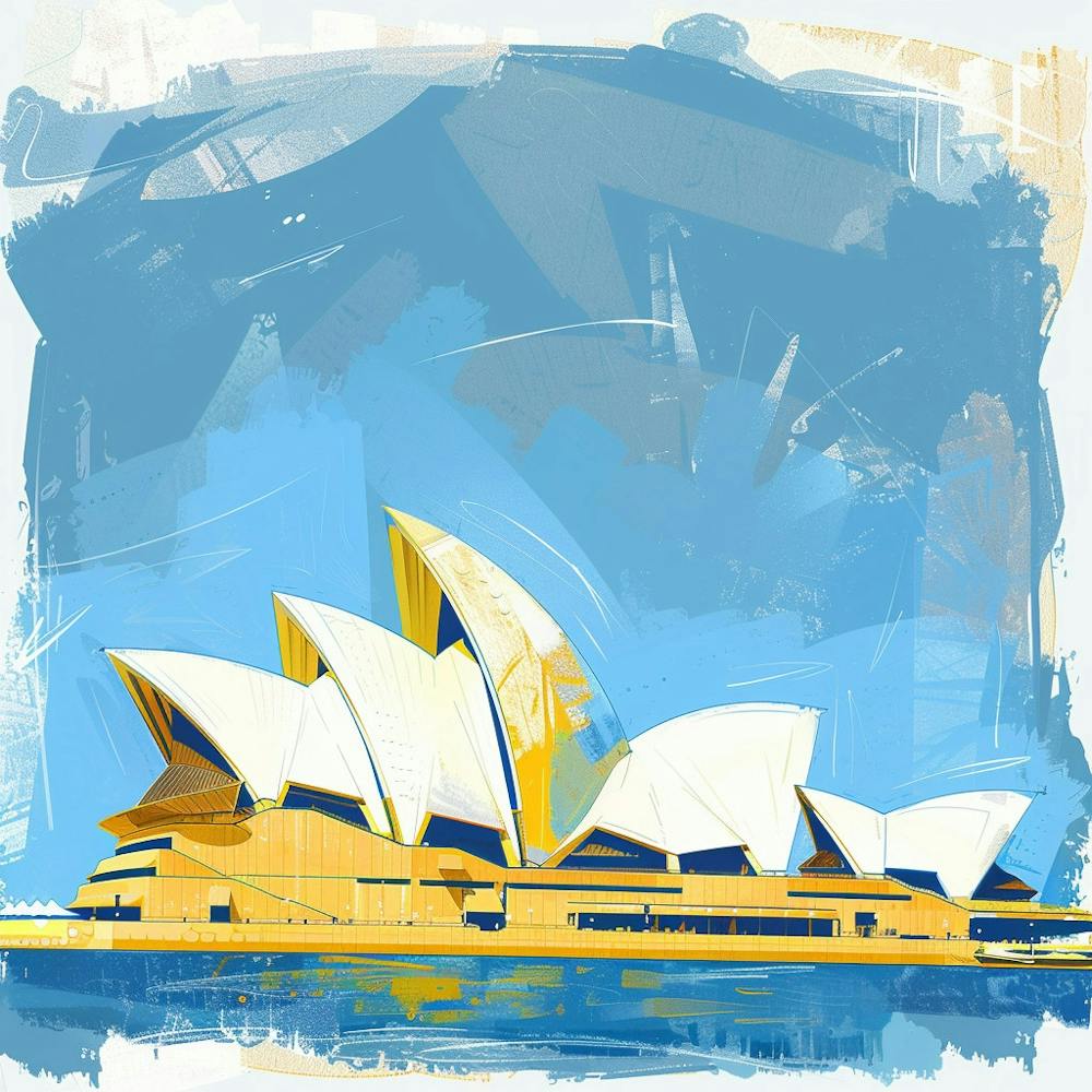 Sydney Opera House Oil Painting