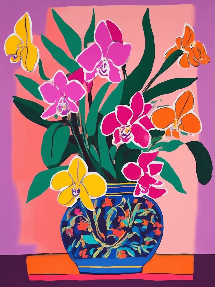 Colorful flowers In A Vase 1