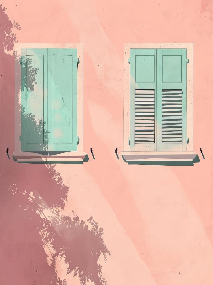 Pink House With Shutters 1