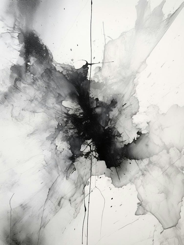 Disintegration Abstract Black And White 4