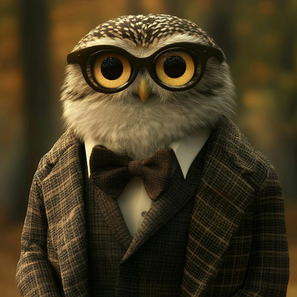 Owl In A Suit