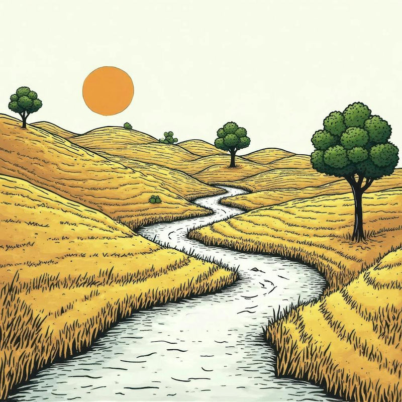 River In A Field