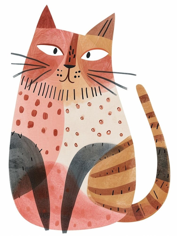 American Bobtail Cat Clipart Illustration 11