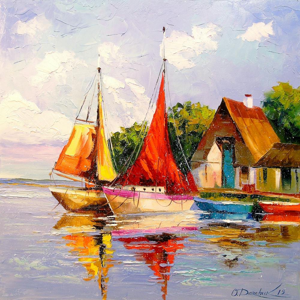 Sailboats at the pier