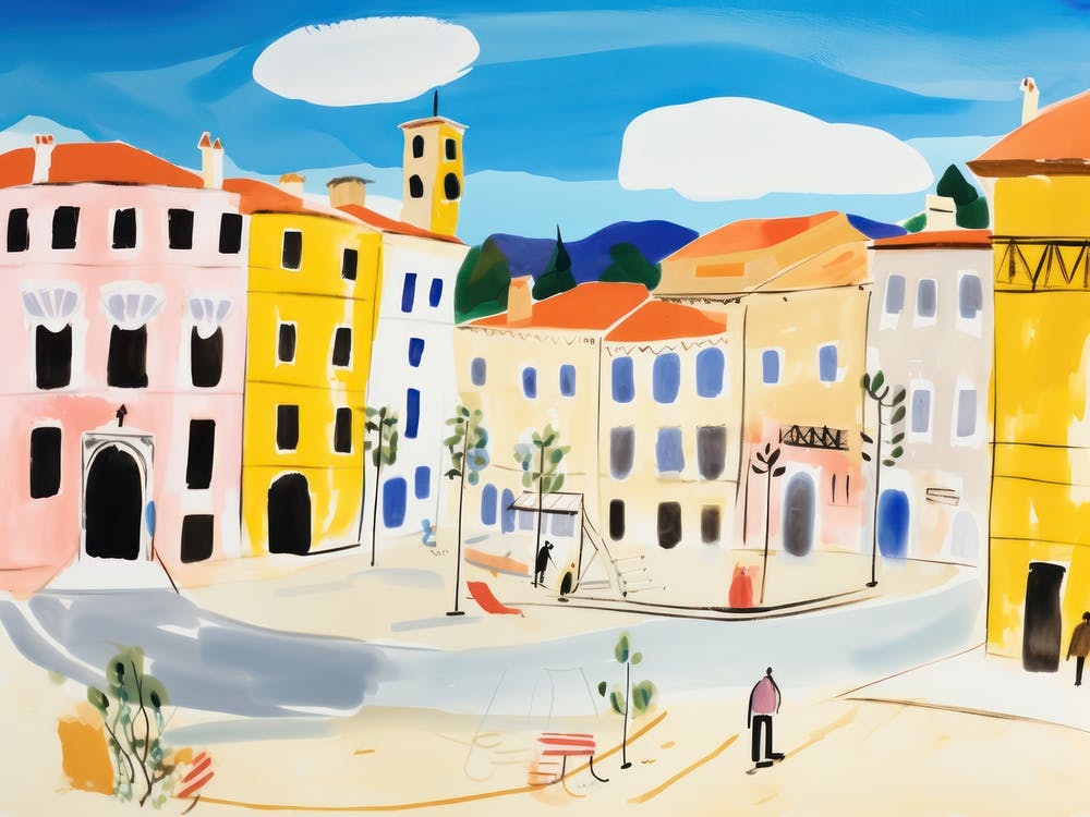 Modena Italy Cute Watercolour Illustration 1