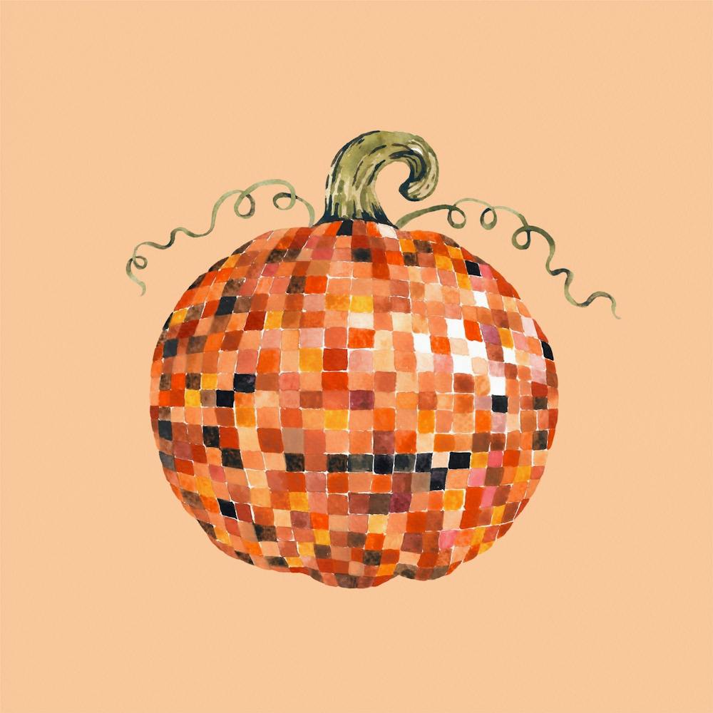 Disco Ball Pumpkin