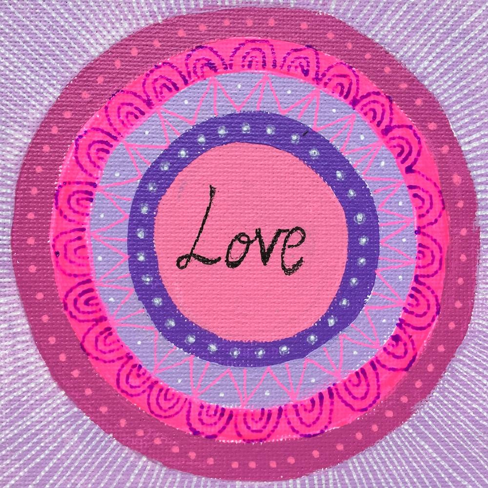 Love Pink Purple Mandala