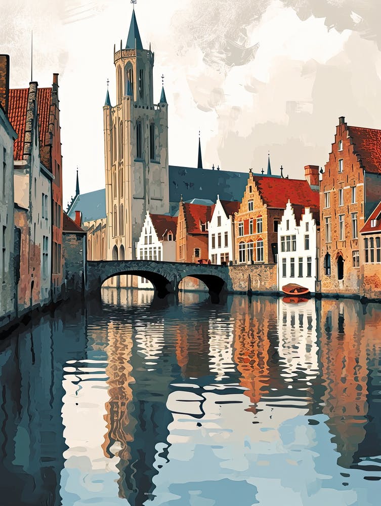 Bruges Oil Painting