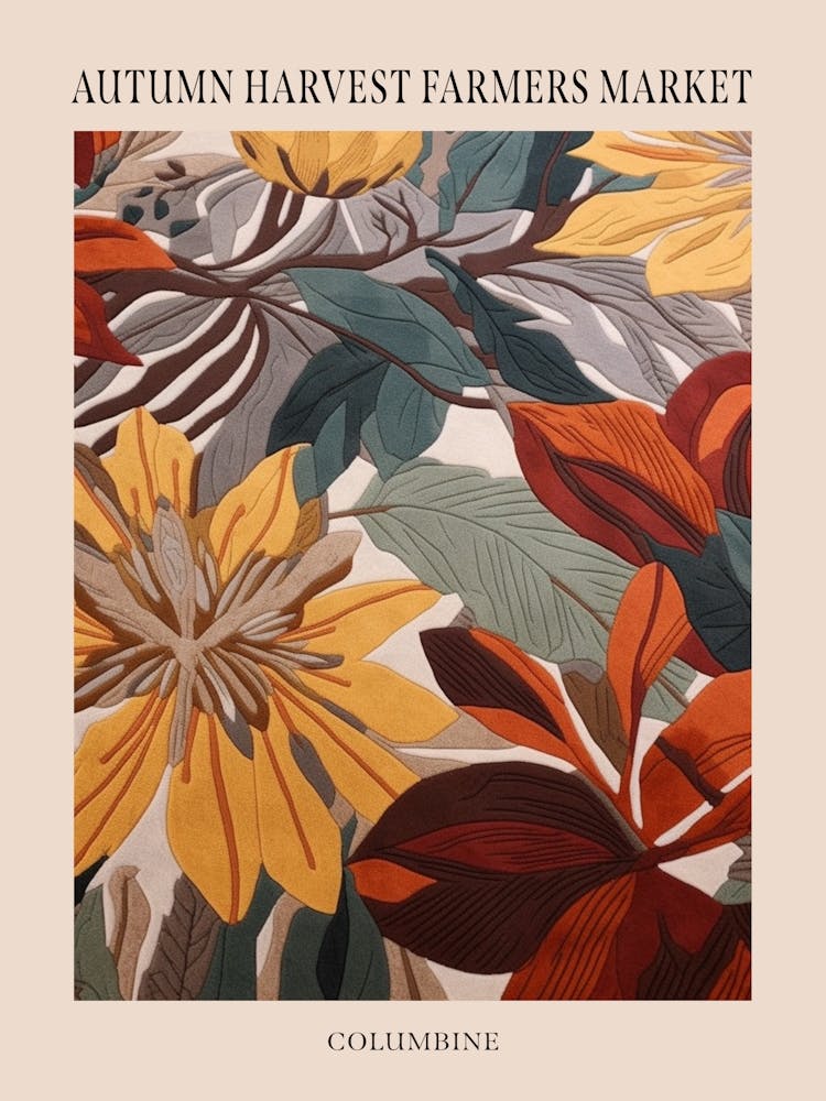 Fall Botanicals Columbine 2 Poster