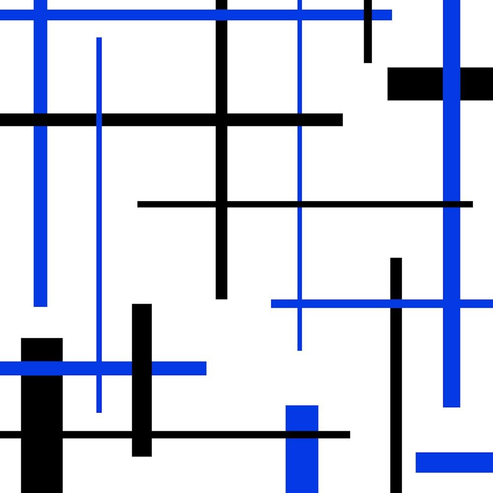 Abstract Blue And Black Lines 1