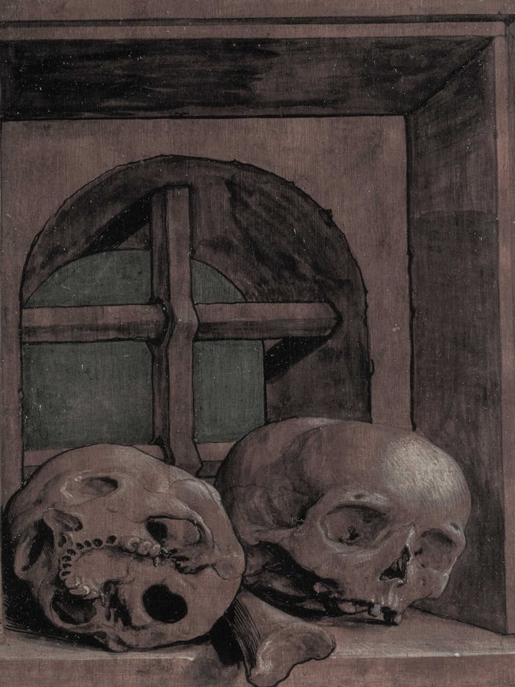 Skulls On A Window Sill