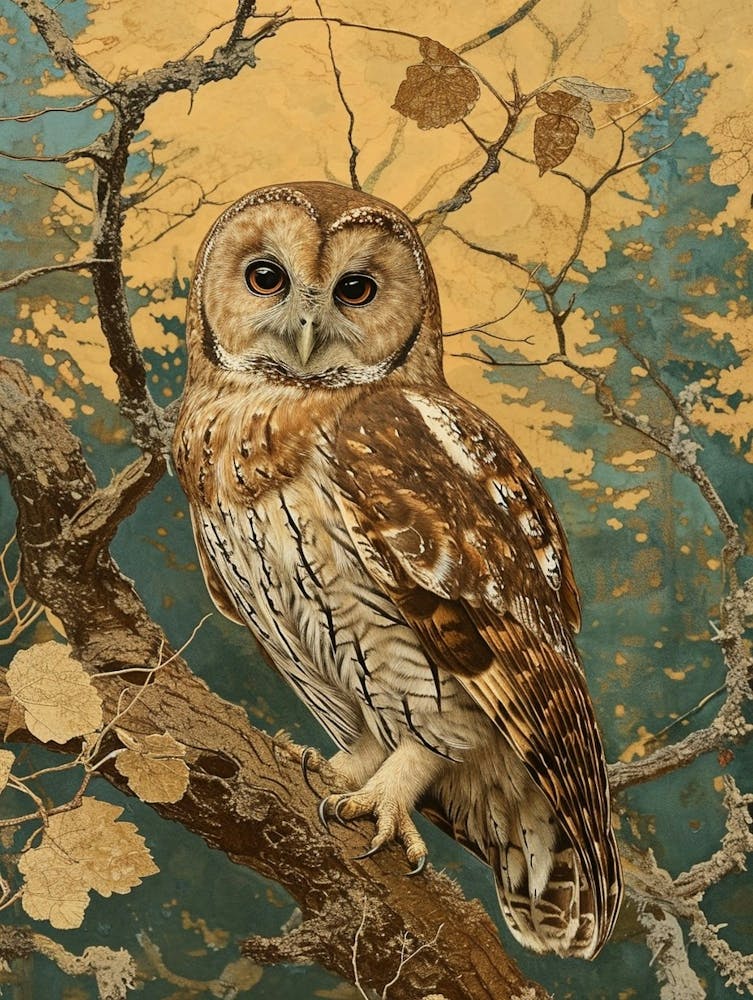 Oriental Bay Owl Relief Illustration 1
