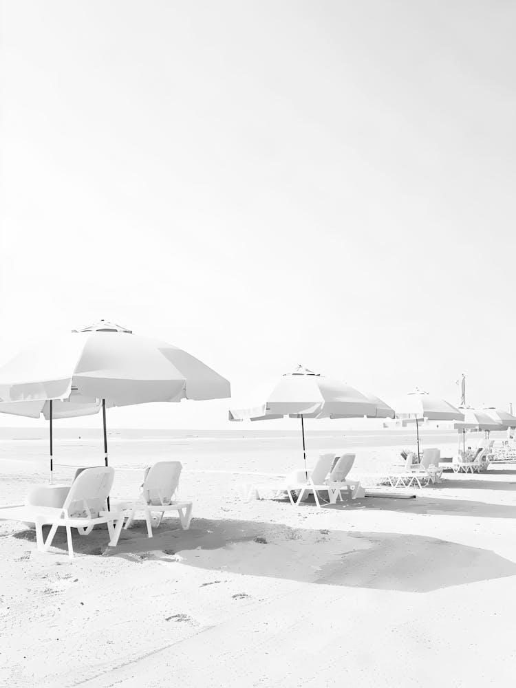 Beach Chairs On The Sand
