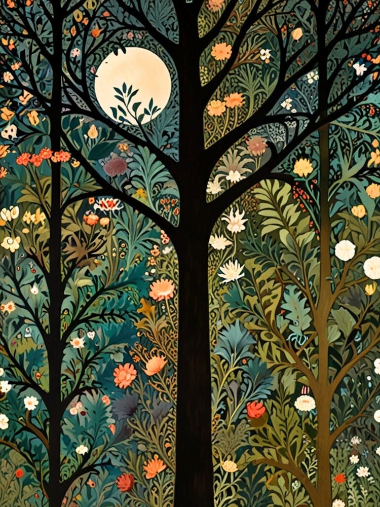 William Morris Moonlight In The Forest 216