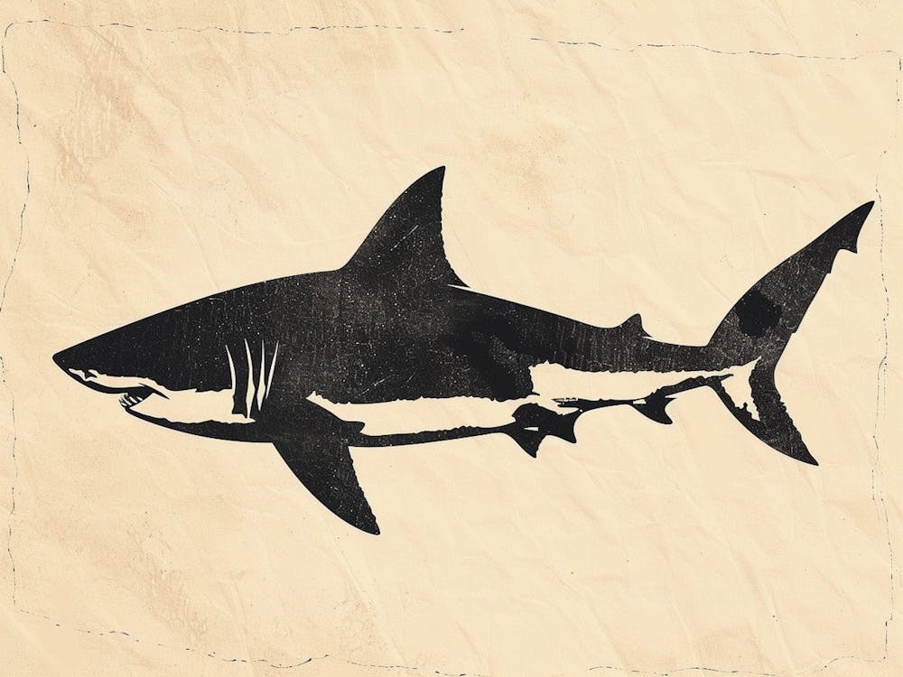 Great White Shark  Grey Silhouette 7