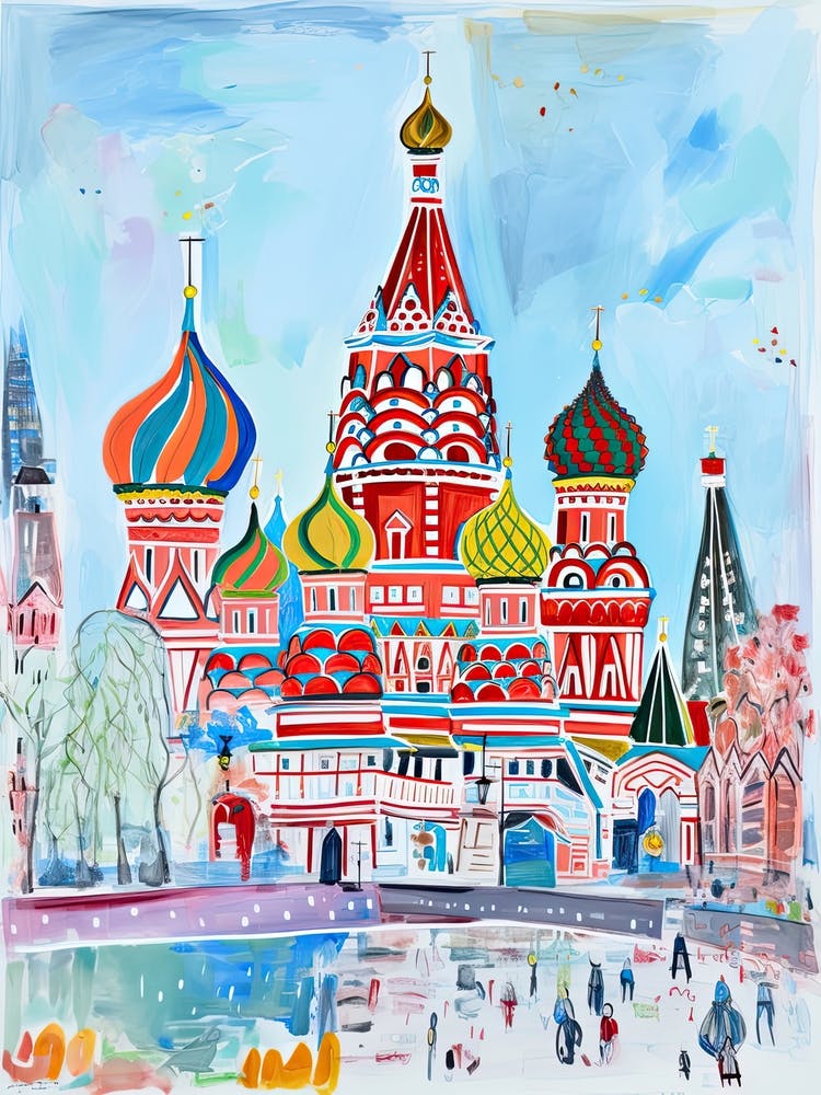 Moscow, Dreamy Storybook Illustration 3