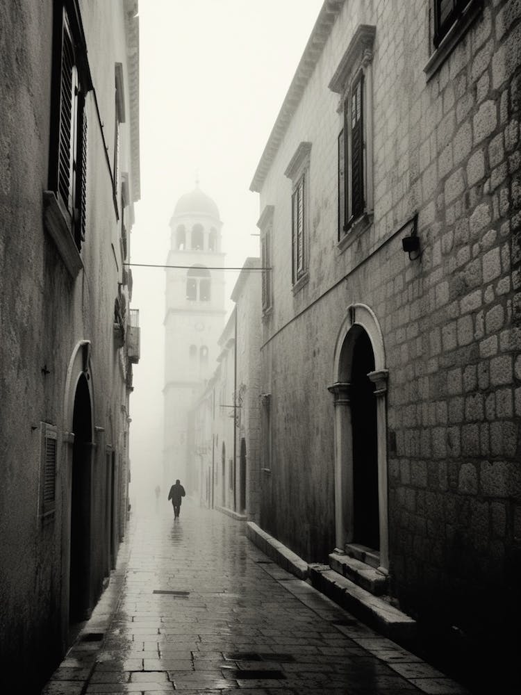 Dubrovnik, Croatia, Mediterranean Black And White Photography Analogue 6