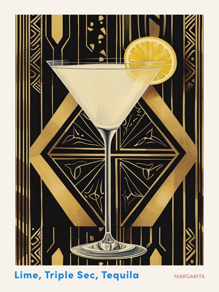 Art Deco Margarita Poster